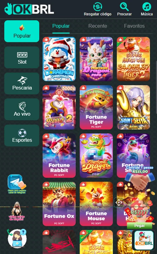 Jogador interagindo em cassino ao vivo com okbrl.com